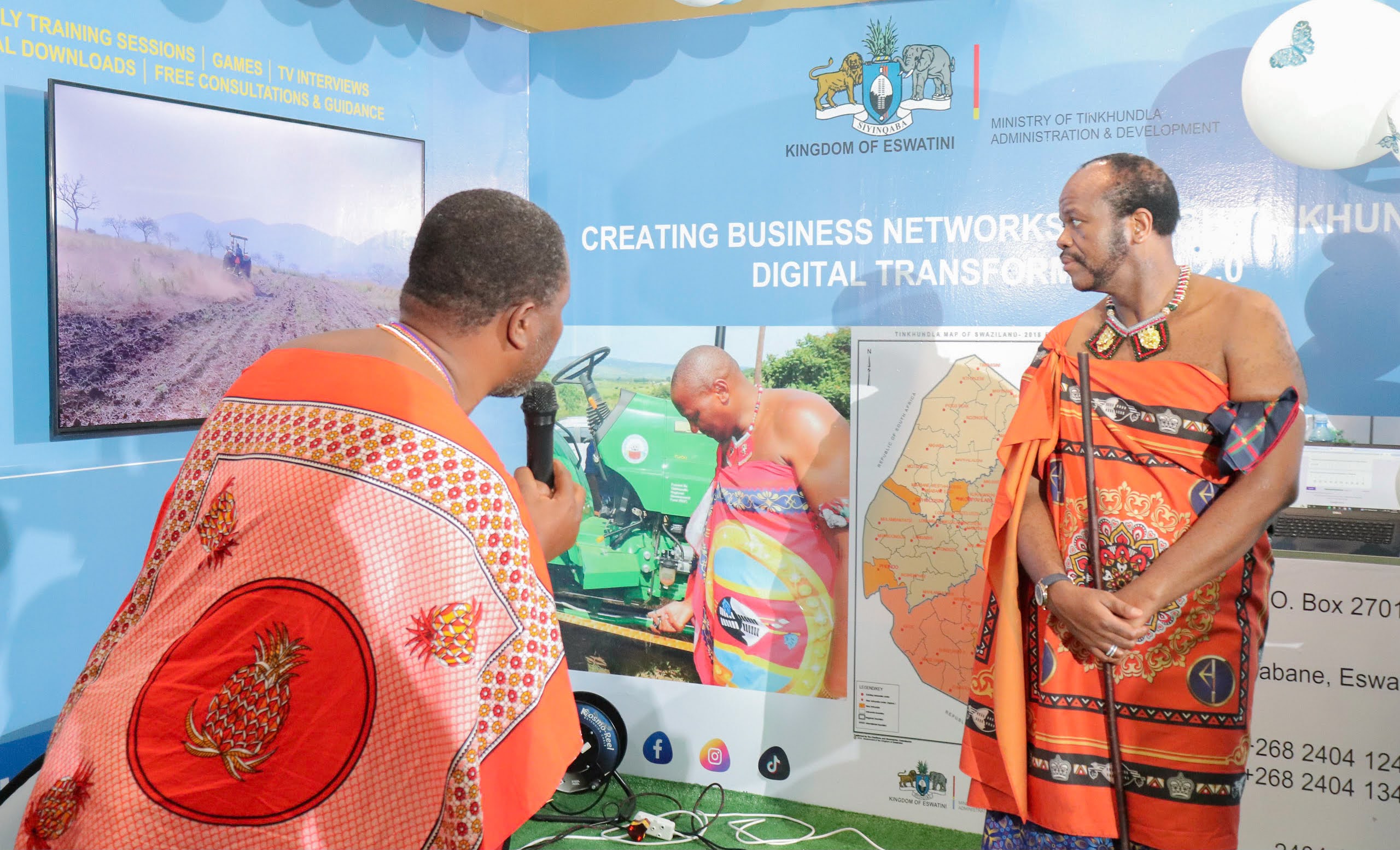 His Majesty King Mswati III at the MTAD stall, EITF 2025